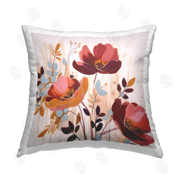 stupell industries Lazar Studio | Bold Red Poppies Printed Throw Pillow