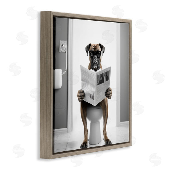Stupell Industries Lazar Studio | Boxer Dog & Newspaper Wall Art