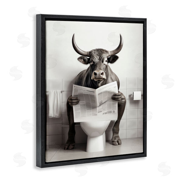 Stupell Industries Lazar Studio | Cattle Reading Newspaper