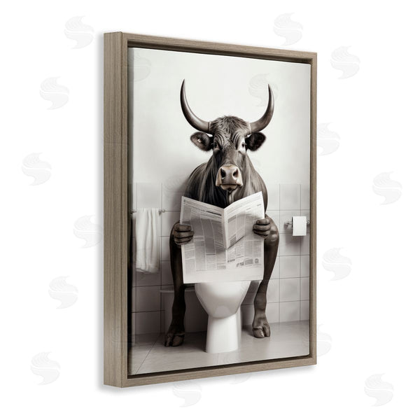Stupell Industries Lazar Studio | Cattle Reading Newspaper