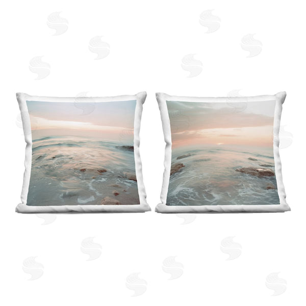 stupell industries Lazar Studio | Coastal Sea Melodies Printed Throw Pillow Set