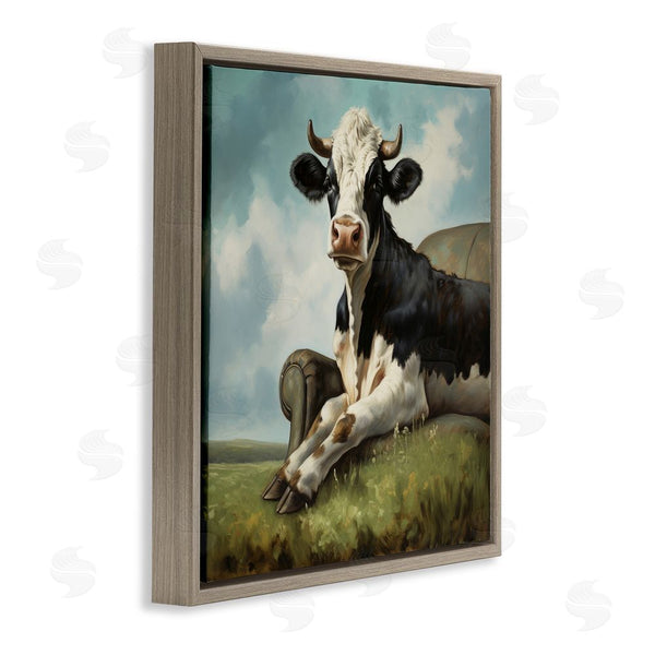 Stupell Industries Lazar Studio | Cow On Country Couch Wall Art