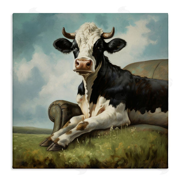 stupell industries Lazar Studio | Cow on Country Couch Wall Art