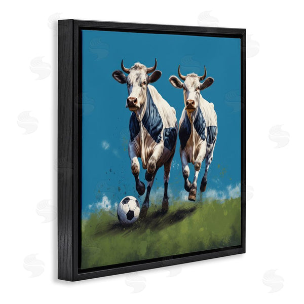 Stupell Industries Lazar Studio | Cows Playing Soccer Wall Art