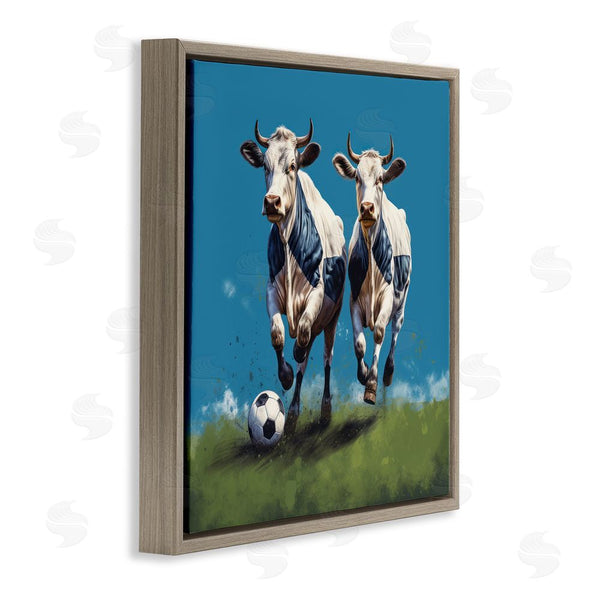 Stupell Industries Lazar Studio | Cows Playing Soccer Wall Art