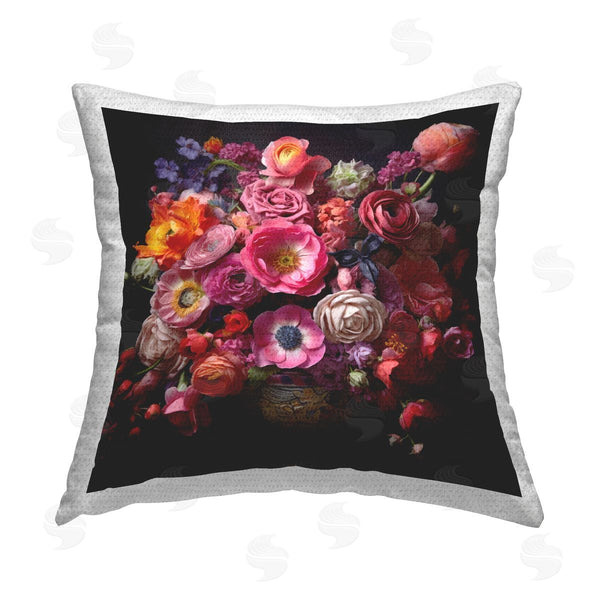 Stupell Industries Lazar Studio | Dark Full Bouquet Printed Throw Pillow