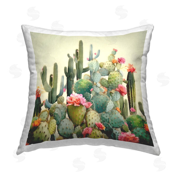 stupell industries Lazar Studio | Desert Jewels Cactus Printed Throw Pillow