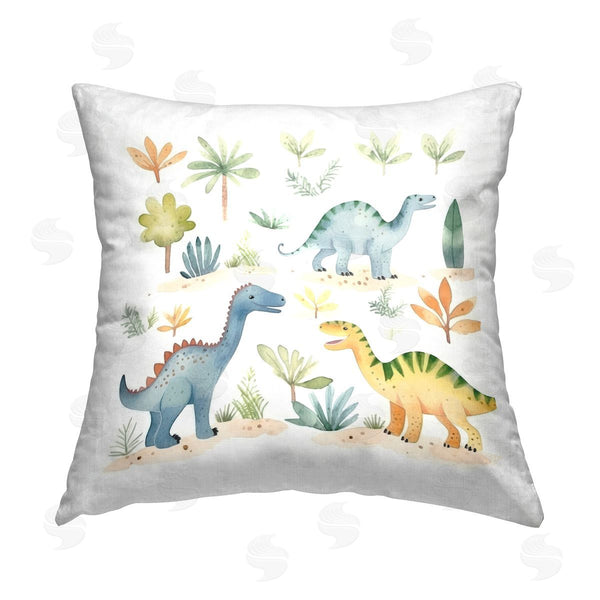 stupell industries Lazar Studio | Dinosaurs & Vegetation Printed Throw Pillow