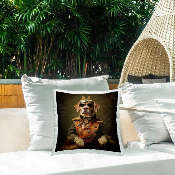 Stupell Industries Lazar Studio | Dog In Military Uniform Printed Throw Pillow