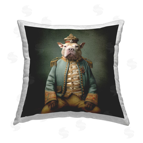 Stupell Industries Lazar Studio | Dog In Royal Fashion Printed Throw Pillow
