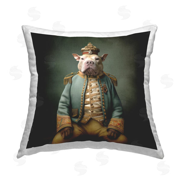 stupell industries Lazar Studio | Dog in Royal Fashion Printed Throw Pillow