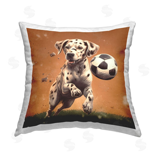stupell industries Lazar Studio | Doggy Soccer Goalkeeper Printed Throw Pillow