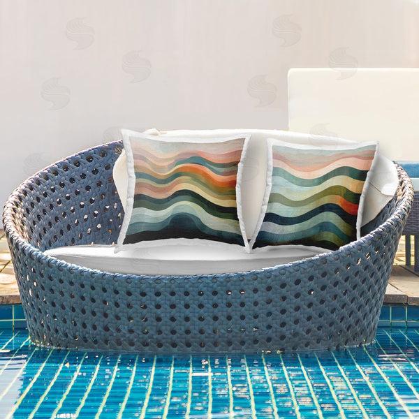 Stupell Industries Lazar Studio | Dynamic Abstract Wave Printed Throw Pillow Set