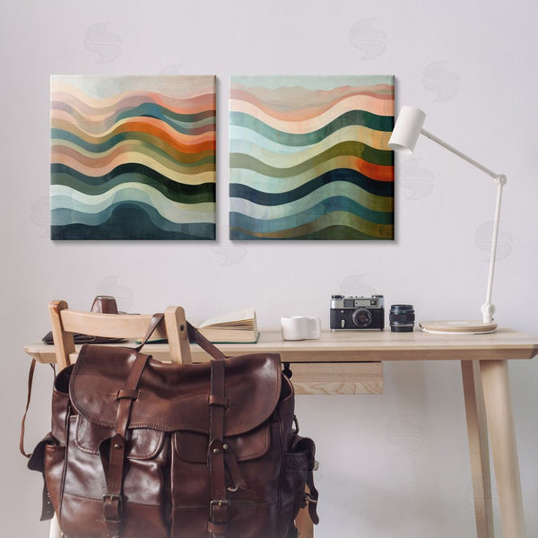 Stupell Industries Lazar Studio | Earth Tone Fluid Waves Wall Art