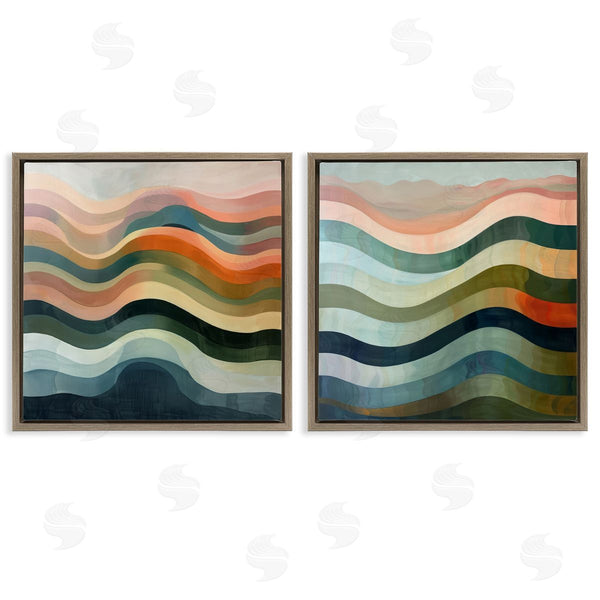 Stupell Industries Lazar Studio | Earth Tone Fluid Waves Wall Art