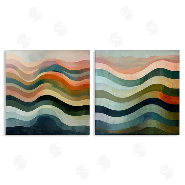 stupell industries Lazar Studio | Earth Tone Fluid Waves Wall Art