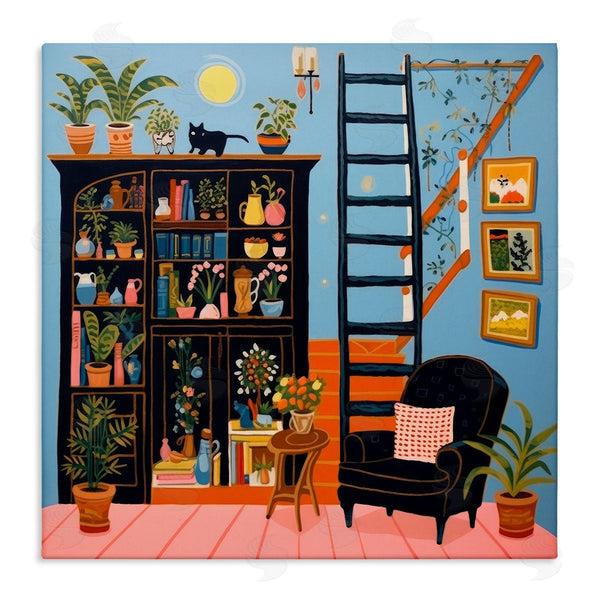 stupell industries Lazar Studio | Eclectic Fun Bookshelf Wall Art