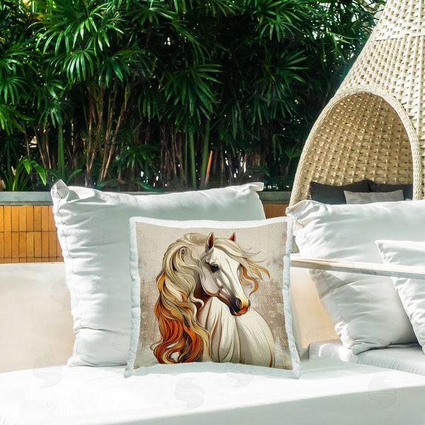 Stupell Industries Lazar Studio | Elegant Wavy Horse Mane Printed Throw Pillow