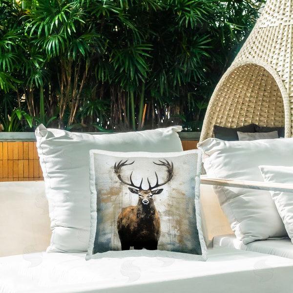 Stupell Industries Lazar Studio | Elk With Rustic Details Printed Throw Pillow