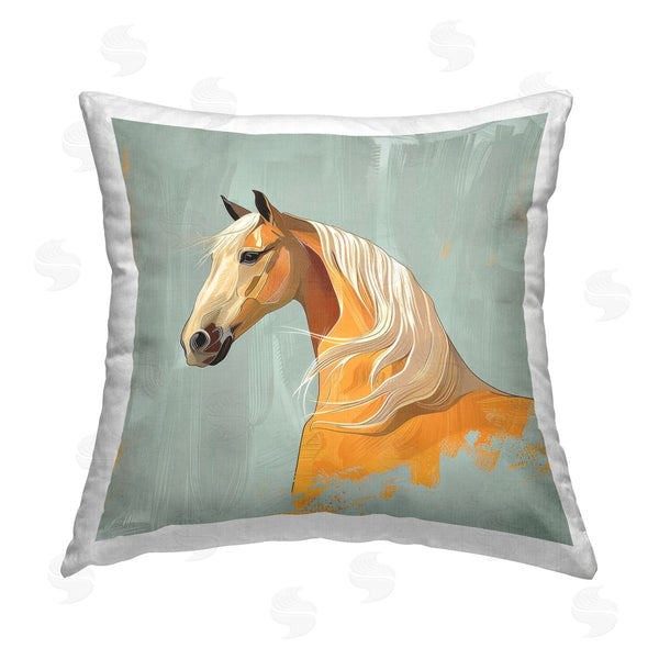 stupell industries Lazar Studio | Equine Elegance Portrait Printed Throw Pillow