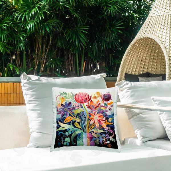 Stupell Industries Lazar Studio | Expressive Blooming Bouquet Printed Throw Pillow