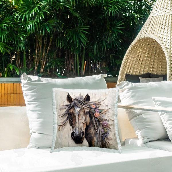 Stupell Industries Lazar Studio | Expressive Horse Portrait Printed Throw Pillow