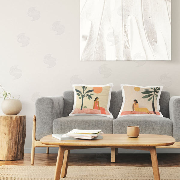 stupell industries Lazar Studio | Female Figure Resting Outdoors Printed Throw Pillow Set
