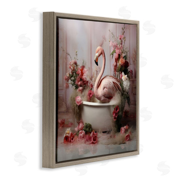 Stupell Industries Lazar Studio | Flamingo In Stately Bathroom Wall Art