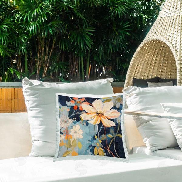 Stupell Industries Lazar Studio | Floral Flux Collage Printed Throw Pillow