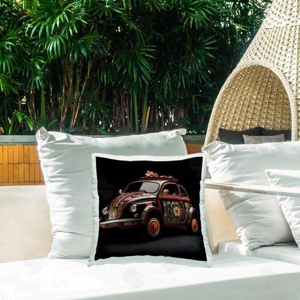 Stupell Industries Lazar Studio | Floral Patterned Car Printed Throw Pillow