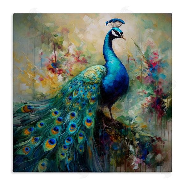 stupell industries Lazar Studio | Floral Peacock Pattern Wall Art