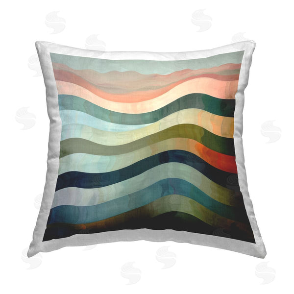 stupell industries Lazar Studio | Fluid Dynamic Stripes Printed Throw Pillow