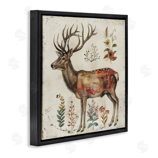 Stupell Industries Lazar Studio | Forest Elk With Botanicals Wall Art