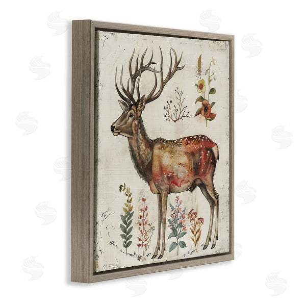 Stupell Industries Lazar Studio | Forest Elk With Botanicals Wall Art