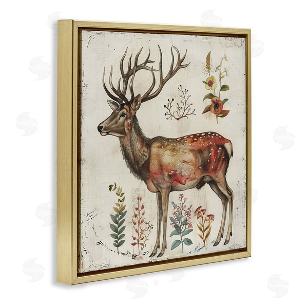 Stupell Industries Lazar Studio | Forest Elk With Botanicals Wall Art