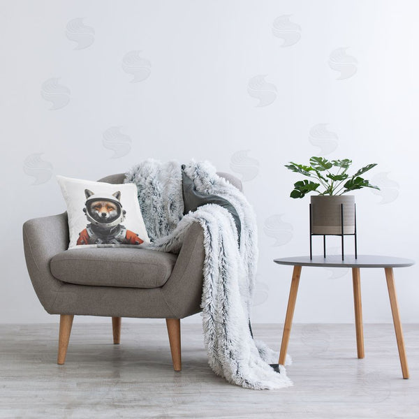 Stupell Industries Lazar Studio | Fox In Astronaut Suit Printed Throw Pillow