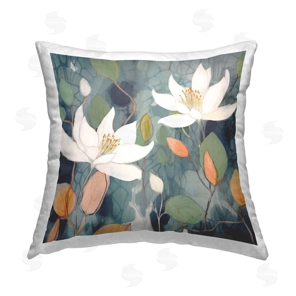 stupell industries Lazar Studio | Geometric Pond Lilies Printed Throw Pillow