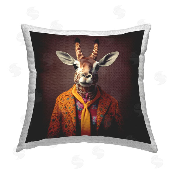 Stupell Industries Lazar Studio | Giraffe In Trendy Suit Printed Throw Pillow