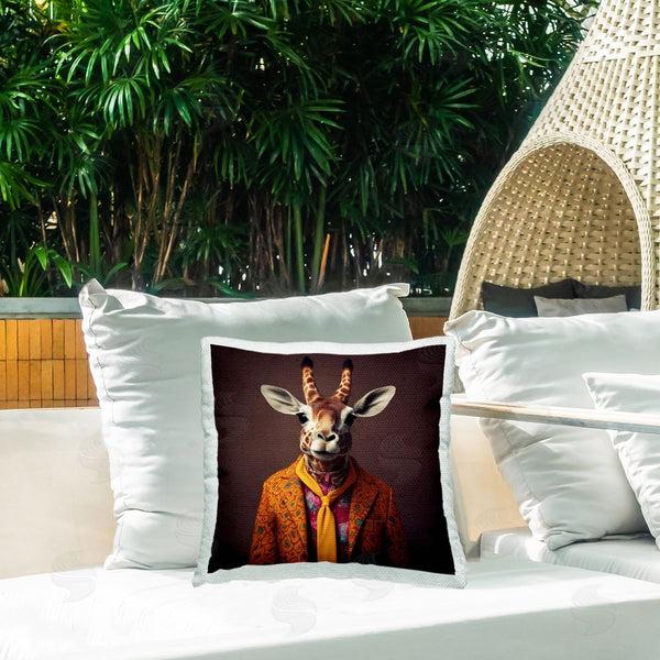 Stupell Industries Lazar Studio | Giraffe In Trendy Suit Printed Throw Pillow