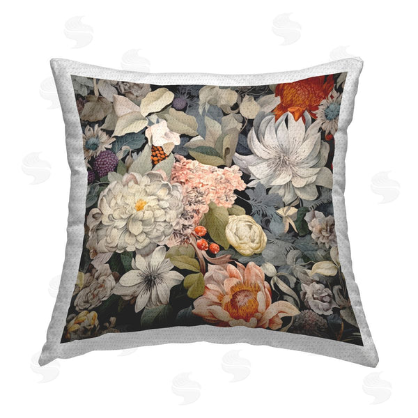 Stupell Industries Lazar Studio | Grey Mixed Botanicals Printed Throw Pillow