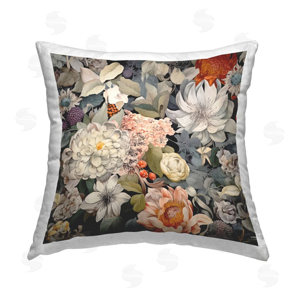 stupell industries Lazar Studio | Grey Mixed Botanicals Printed Throw Pillow