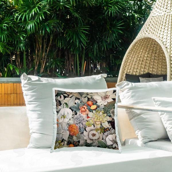 Stupell Industries Lazar Studio | Grey Mixed Florals Printed Throw Pillow