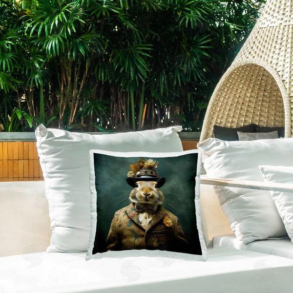 Stupell Industries Lazar Studio | Hare In Victorian Suit Printed Throw Pillow