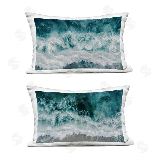 Stupell Industries Lazar Studio | Hazy Water Waves Printed Throw Pillow Set