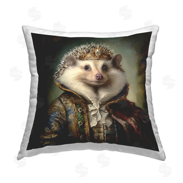 stupell industries Lazar Studio | Hedgehog Regal Transformation Printed Throw Pillow