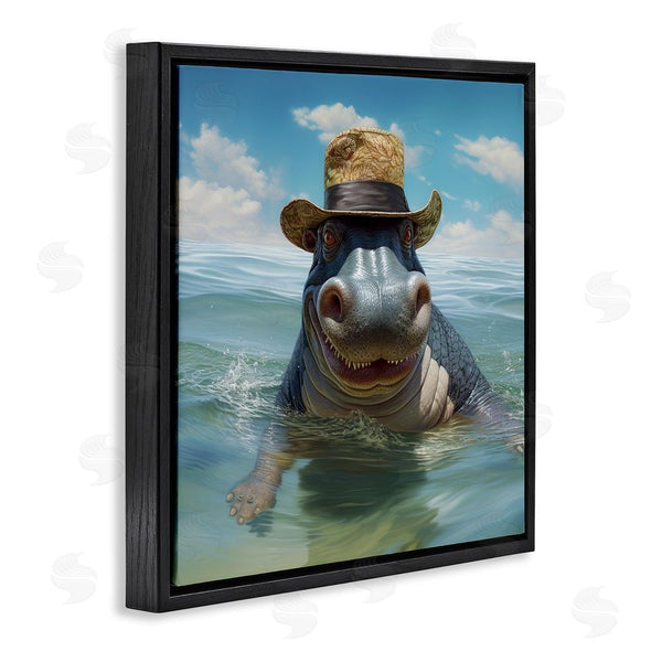 Stupell Industries Lazar Studio | Hippo With Trendy Hat Wall Art