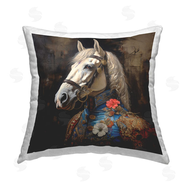 stupell industries Lazar Studio | Horse with Regal Clothing Printed Throw Pillow