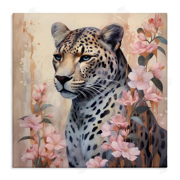 stupell industries Lazar Studio | Leopard with Pink Flowers Wall Art