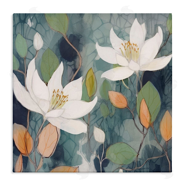 stupell industries Lazar Studio | Lilies on Geometric Pattern Wall Art