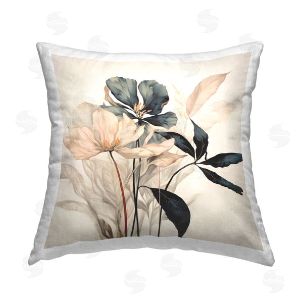 stupell industries Lazar Studio | Lovely Muted Blooms Printed Throw Pillow